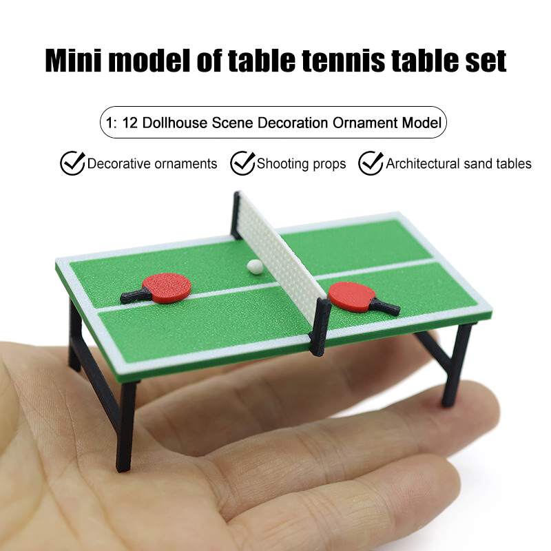 Table Tennis Reference - أثاث رياضي مصغر لبيت الدمى بمقياس