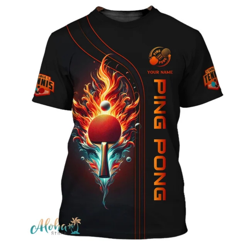 Full Print Ping Pong Tshirts F - مراجعة Table Tennis Daily وسعره